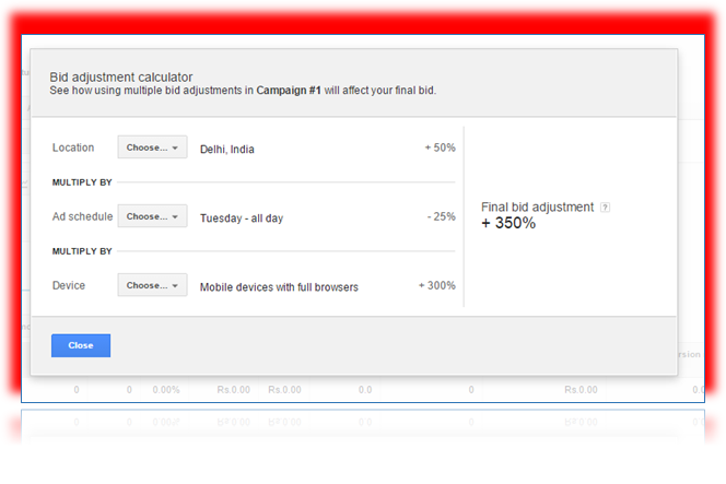 Bid Adjustment Calculator