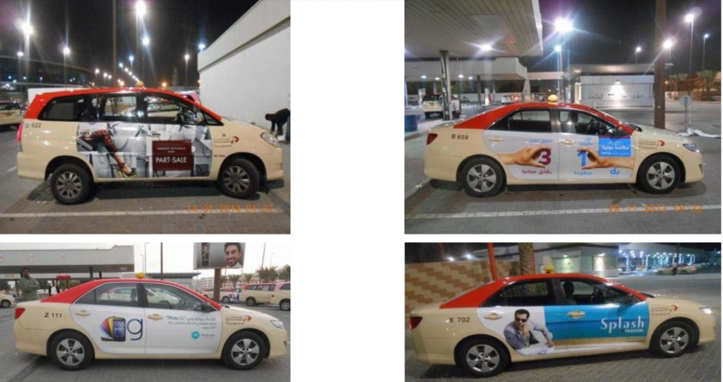 taxi advertising in dubai