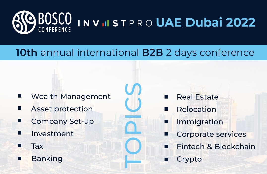 Join us at InvestPro UAE, DUBAI by Bosco Conference