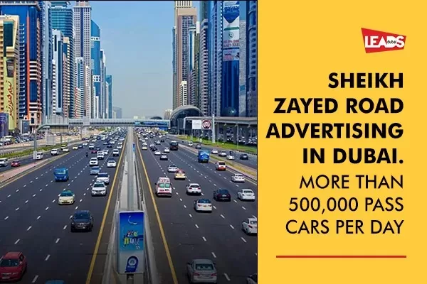 Shiekh zayed road advertising outdoors dubai