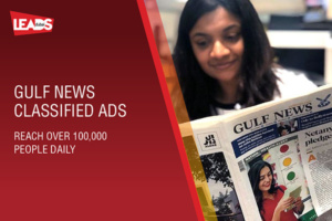 Gulf News Classified Ads.  - Reach over 100,000 people daily