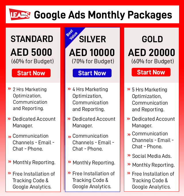Google Adwords Management Packages. Certified UAE Partner
