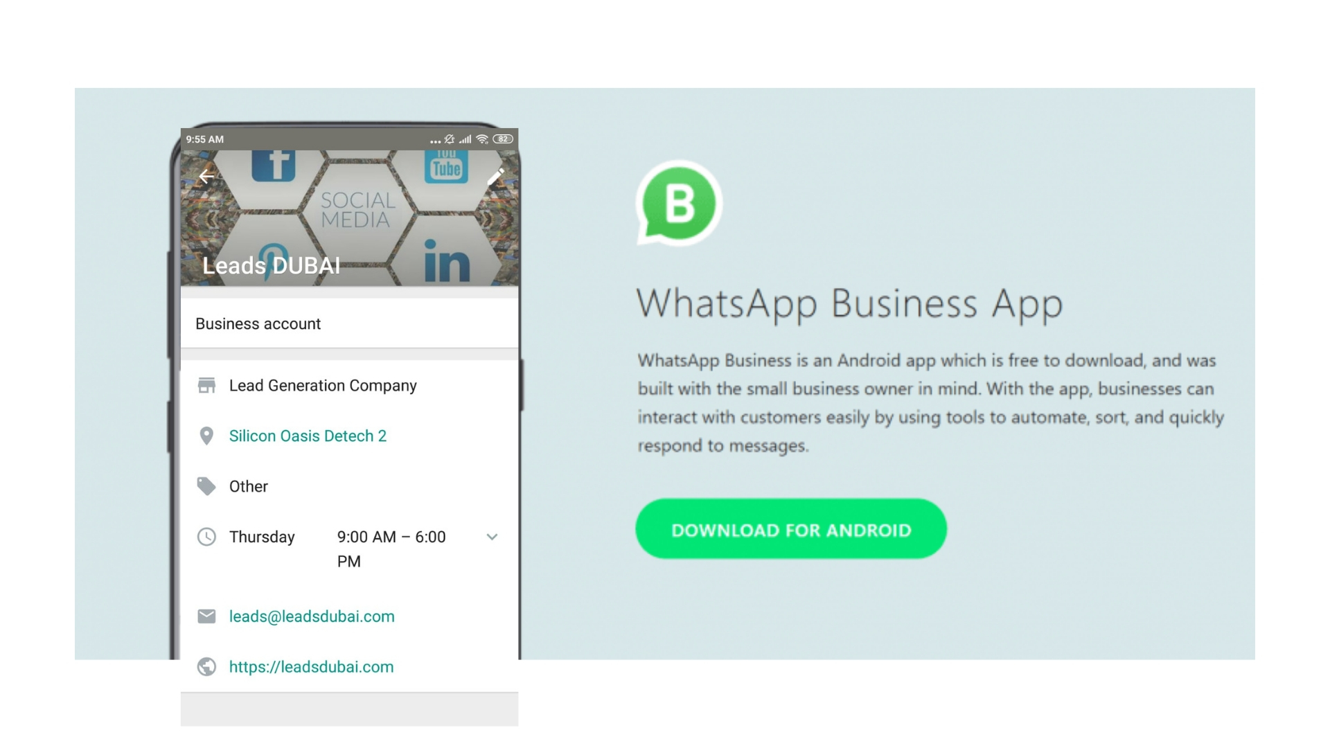 whatsapp business account